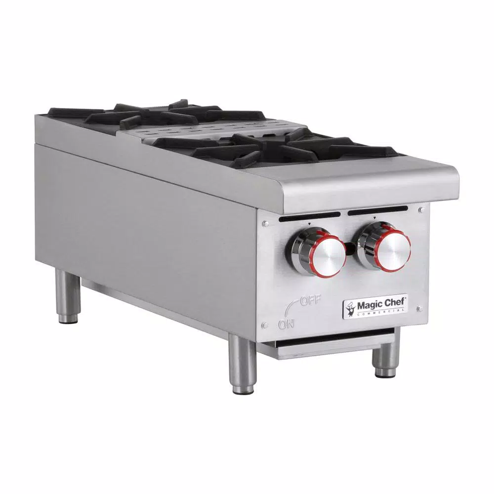 New 🛒 Magic Chef 12 In. W Commercial Natural Gas Countertop Hot Plate In Stainless Steel ❤️ - Image 3