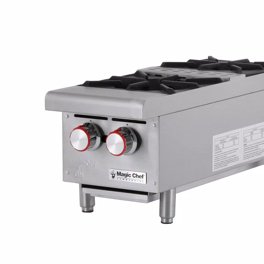 New 🛒 Magic Chef 12 In. W Commercial Natural Gas Countertop Hot Plate In Stainless Steel ❤️ - Image 7