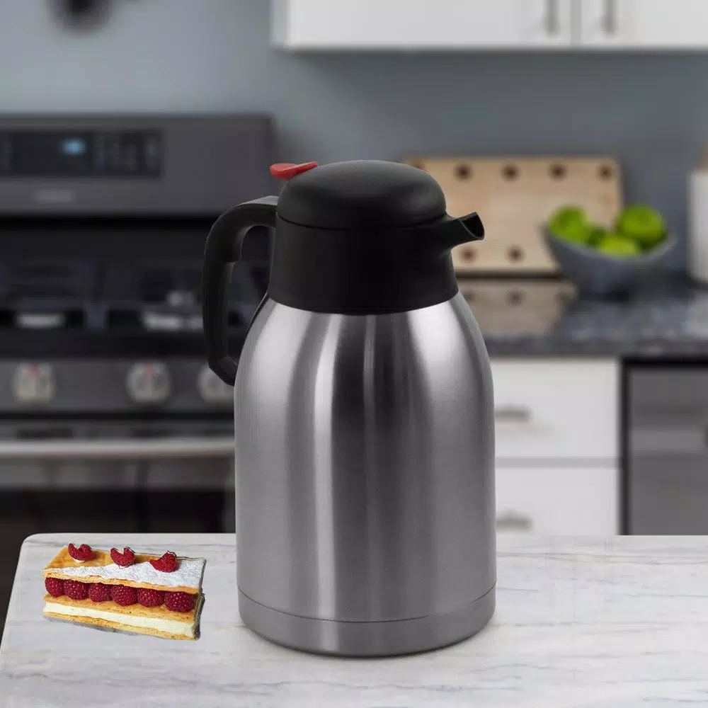 Cheap 💯 MegaChef 64 Fl. Oz. Stainless Steel Thermal Beverage Carafe With Insulation 😍 - Image 3