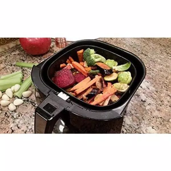 Outlet π― Ovente 3.2 Qt. Black Air Fryer Grill Pan And Non-Stick Frying Basket Auto Shut-Off 6 Cooking Presets Touch Sensor π₯ - Image 5