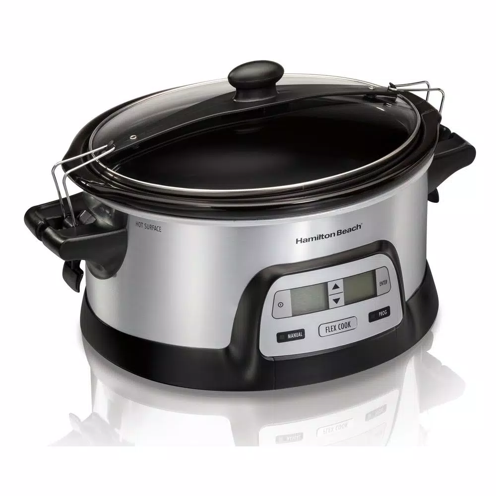 Budget 😉 Hamilton Beach FlexCook 6 Qt. Silver Programmable Slow Cooker With Temperature Controls ❤️