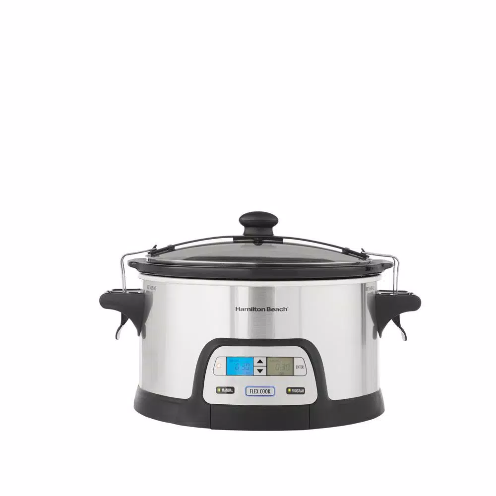 Budget 😉 Hamilton Beach FlexCook 6 Qt. Silver Programmable Slow Cooker With Temperature Controls ❤️ - Image 2