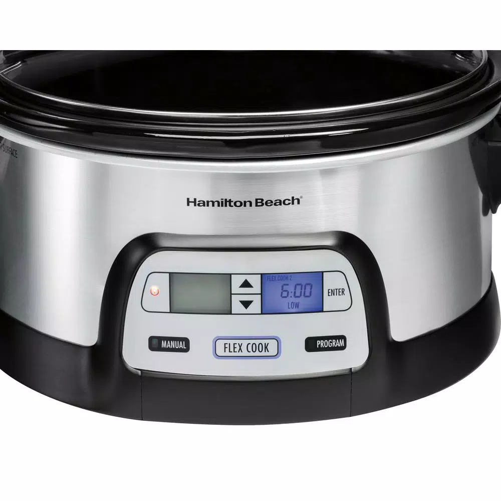 Budget 😉 Hamilton Beach FlexCook 6 Qt. Silver Programmable Slow Cooker With Temperature Controls ❤️ - Image 3