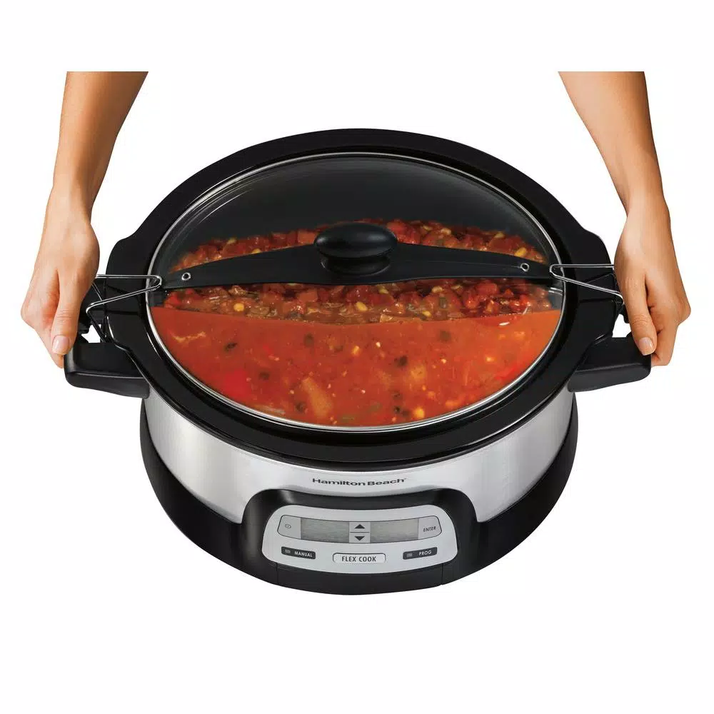 Budget 😉 Hamilton Beach FlexCook 6 Qt. Silver Programmable Slow Cooker With Temperature Controls ❤️ - Image 5