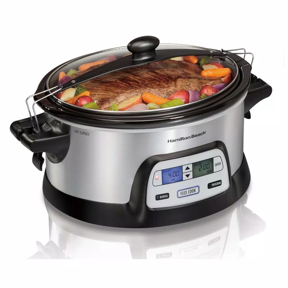Budget 😉 Hamilton Beach FlexCook 6 Qt. Silver Programmable Slow Cooker With Temperature Controls ❤️ - Image 6